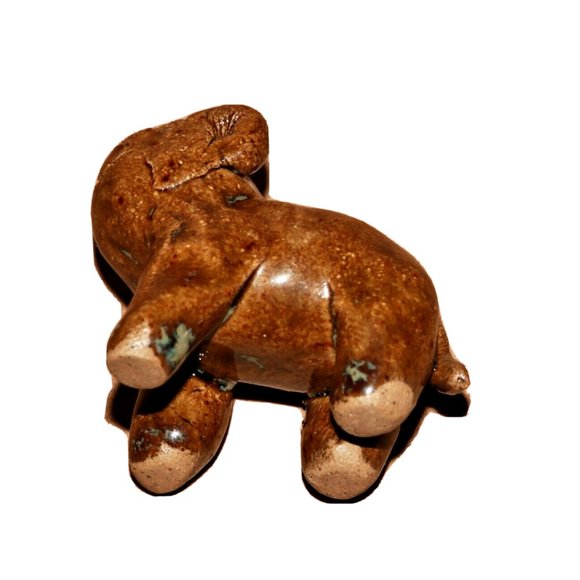 Vintage miniature brown cat pottery figurine - nc estate - Picture 2 of 5